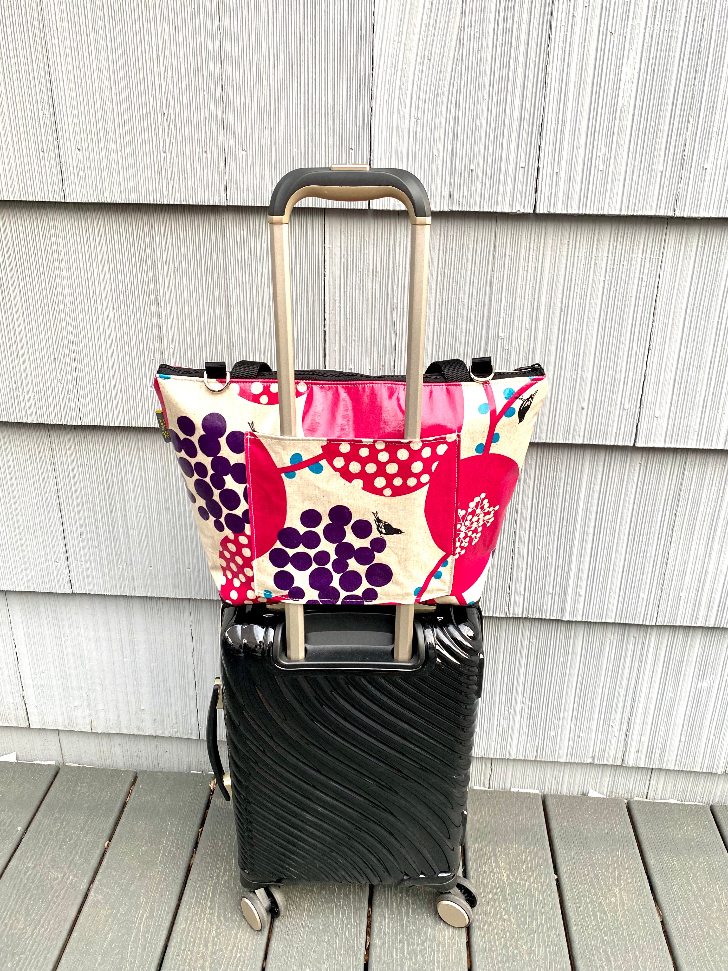 Over luggage handle tote best sale