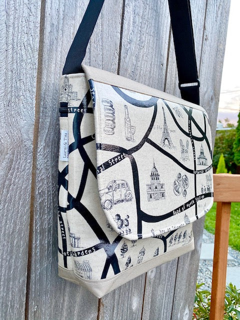 Tall store messenger bag